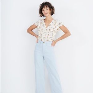 Slim Emmett Wide-Leg Crop Pants in Speckle